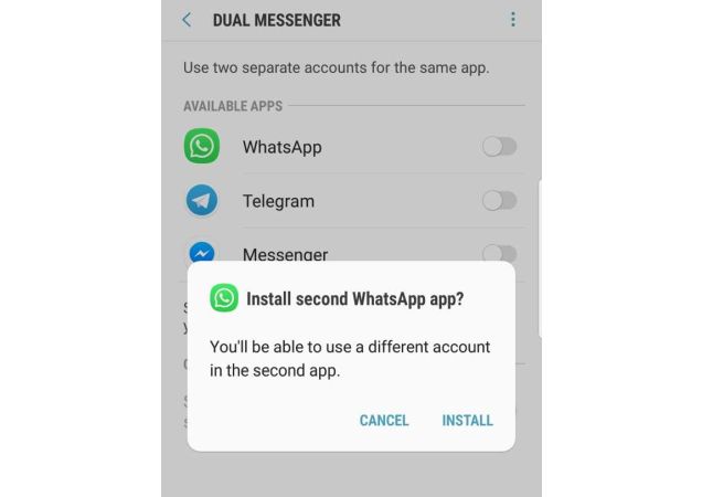 use two whatsapp accounts on one phone