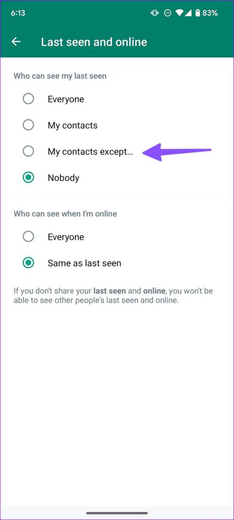 Hide Your Online Status from Specific Contacts