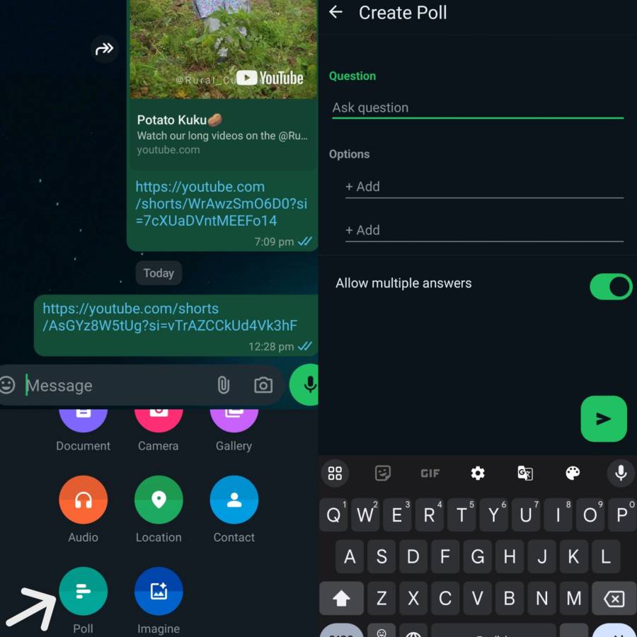 create polls in whatsapp