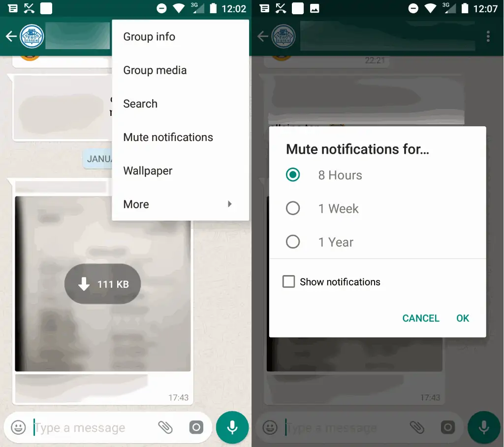 customize notifications for specific contacts